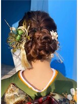 アース 会津若松店(HAIR&MAKE EARTH)&nbsp;成人式ヘア×華やか編み込みシニヨン
