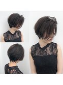 大人グレージュショート