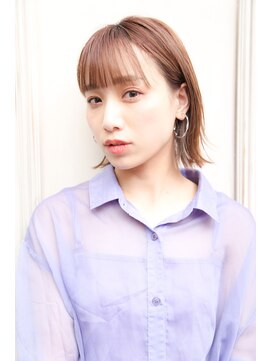 オーシャン(Ocean) ［OCEAN　Hair&Life]ぱっつんボブ☆シアーグレージュ☆