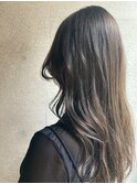 韓国風　ロングレイヤー　アッシュグレージュ　登戸