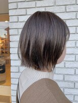 オーガニックエコ 川越(organic+eco)&nbsp;20代30代大人かわいい切りっぱなしボブ×グレージュカラー♪