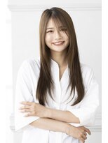 トティア 梅田(Totia)&nbsp;【Totia梅田】斜めバング×レイヤーロング×アッシュオリーブ