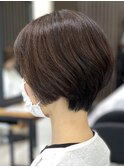 ショートカットショートボブベージュカラーグレージュカラー