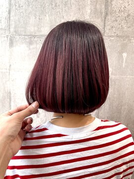 アラレ(ARARE) ピンクレッド根元グラデーション