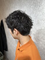 ラルス(Larus)&nbsp;ベリーショート/ダークアッシュ/ニュアンスパーマ/韓国マッシュ