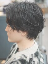 メンズパーマセンターパート