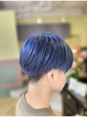 メンズマッシュ×ネイビーブルー