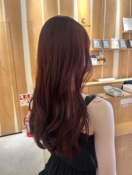 アドラーブル 万代店 (adorable) 20代30代大人美人小顔ブリーチなしチェリーレッド