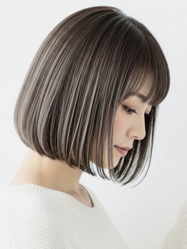 白髪ぼかしカラー白髪ぼかしハイライト大人ショート30、40、50代