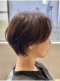 ショートカット20代30代40代前髪あり面長丸顔ショートボブ
