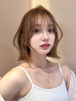サンドイエナ 横浜店(sand yena)&nbsp;くびレイヤーボブルフネビージュ小顔ワンレンこなれミディ