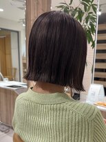 オリ 仙台(Oli)&nbsp;ダークパープル/ナチュラルショート/夏のヘアアレンジ/仙台