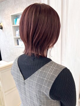 キャアリー(Caary) 福山市Caaryベリーピンク艶髪暖色チェリーくびれウルフレイヤー