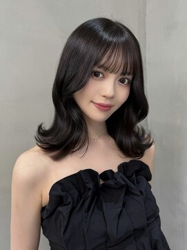 ペレ 原宿(PELE) ダークパープルナチュラルショート夏のヘアアレンジ原宿