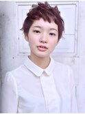 【roijir 表参道】眉上ベリーショート×ピンク系カラー