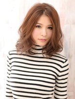 ハナブサ 藤江店(HANABUSA)&nbsp;大人愛されランダムウェーブ。前髪なしミディアム