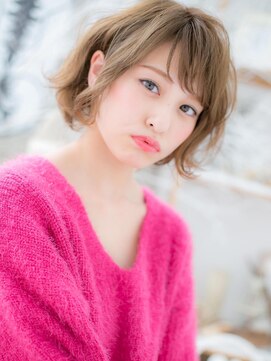 モッズヘア 越谷(mod's hair) *mod's越谷*斜めバング♪くせ毛風無造作ラフボブa