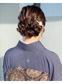 訪問着 結婚式 シニヨン お呼ばれ