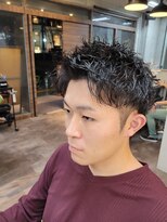 メンズ レオ 南森町店(men's LEO) ツイストスパイラルパーマ＋アップバング