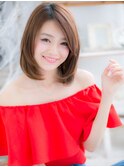 アシンメトリーことりベージュ小顔くびれボブc5上尾20代30代40代