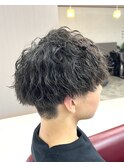 メンズ波巻きパーマ