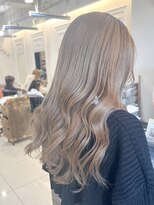 ネオリーブアイム 横浜西口店(Neolive aim)&nbsp;ブリーチで作るミルクティーベージュ 【横浜】k