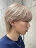 メンズカット+ダブルカラー+保湿ケアブリーチ￥16000#ミルクティーベージュ