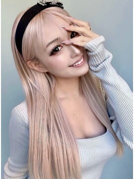 ロウル 渋谷(LOWRL) ホワイトピンクベージュ/ブリーチ/渋谷