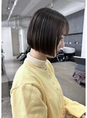 黒髪ワンレンミニボブショートストレート