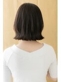黒髪似合わせカット小顔切りっぱなし外ハネボブ314X戸頭20代30代