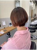 刈り上げショート/ショートカット/くすみベージュ