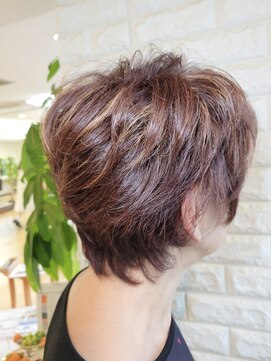 松本平太郎美容室 国立店 50代60代70代×ショートレイヤー×イノアカラー×ハイライト