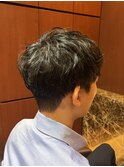 銀座　理容室　パーマ風癖っ毛さんのヘアセット