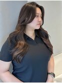 韓国ヘアレイヤーカット顔周りヨシンモリ巻き髪