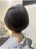 大人かわいい丸みショートボブ