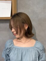 ハウリーヘアアンドスパ(HAURY hair&spa)&nbsp;レイヤーボブ×ナチュラルベージュ
