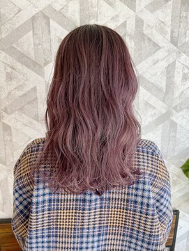 ヘアデザイン ファブロ(hair design FABRO.) - ピンクパープル ×