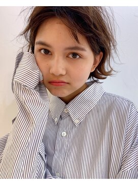 グッデイ ヘアー(GOOD DAY HAIR) クールショート ピンクベージュ ボブルフ ボブ パーマ