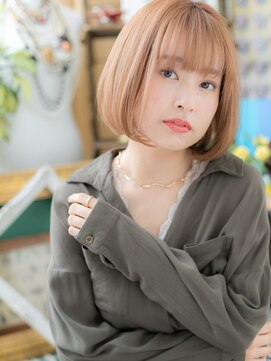 カバーヘア ブリス 戸田公園西口店(COVER HAIR bliss) 外国人風カーキベージュ前下がり大人ボブa戸田公園20代30代40代