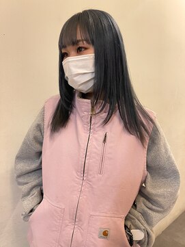 デコ(DECO) 《RYUSEI》ブルージュカラーくすみブルーウルフレイヤー