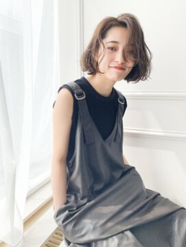 アンルポン(un.le.pont) 大人な雰囲気♪クチュールベージュに小顔前下がりボブ