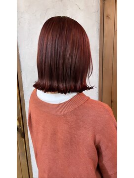 ヘア ラボ ニコ 藤沢店(hair Labo nico...) ブリーチなし レッドブラウン nico中川
