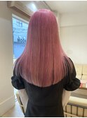 clear pink hair