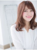 大人かわいい柔ふわ波巻きウェーブセミディf古河20代30代40代