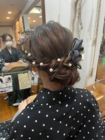 美容室 メザミー MESAMIES&nbsp;きれいめルーズアップ　ドレス お呼ばれ 結婚式