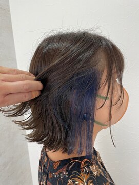 シエル 立川店(CIEL) 【CIEL×久光】外はねグレージュ×インナーネイビーブルー