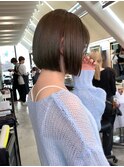 ◇Lond表参道 前下がりボブ 透明感カラー 縮毛矯正