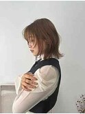 大人セミロングヘア（高田馬場美容院BASSA)