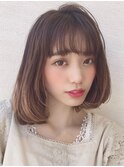 インナーグレージュ/マチルダボブ/前髪/ピンクベージュ/錦糸町