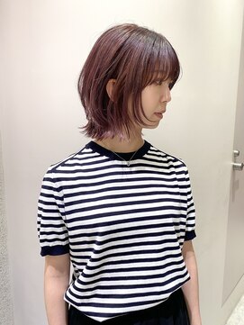 マイル 渋谷(mile) ブリーチなしダブルカラー×ナチュラルウルフ